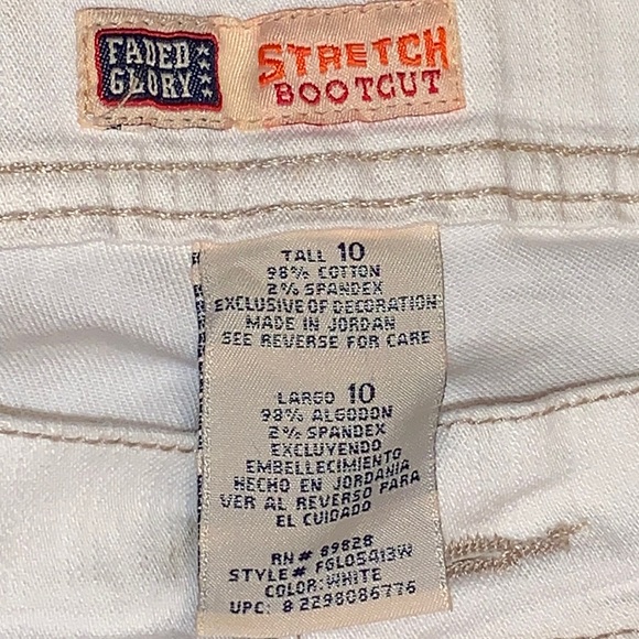 Fabulous faded glory stretch boot  white Pant - Picture 2 of 5